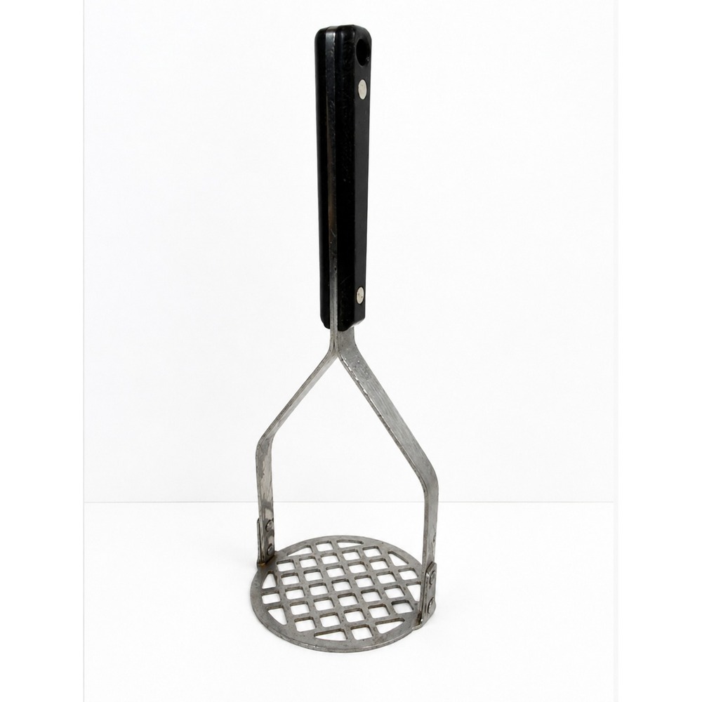 Vintage EKCO‎ Atomic Starburst Potato Masher Black Handle MCM Kitchen USA